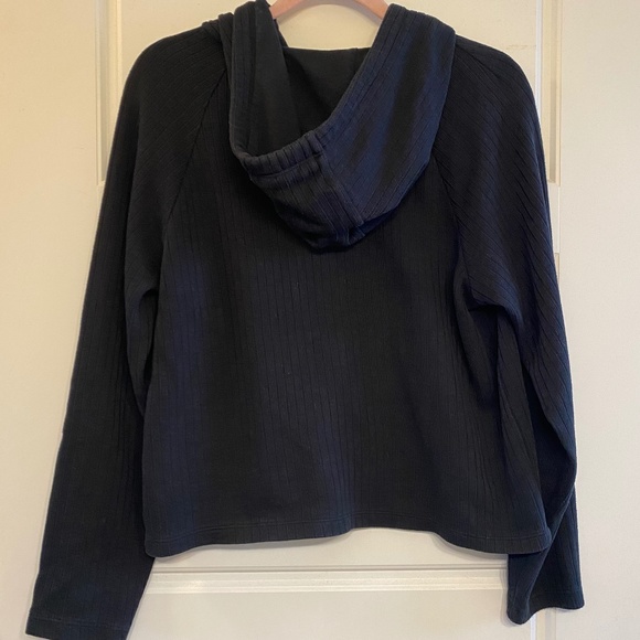 Shambhala Ribbed Black Hoodie - Picture 5 of 8